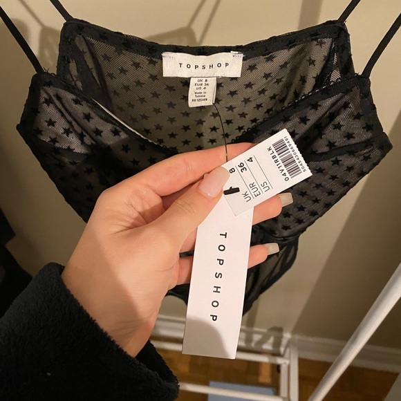 top shop star detail body suit new with tags - Picture 2 of 2
